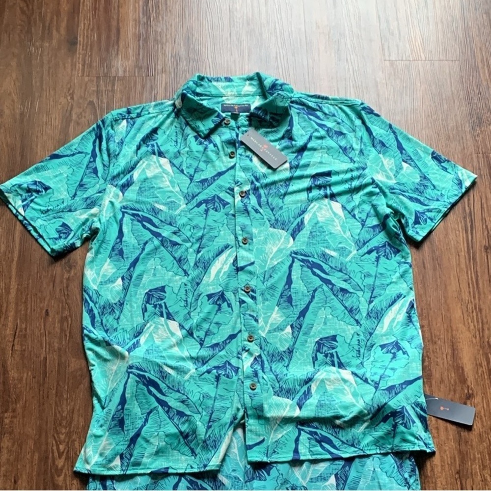 Margaritaville Jimmy Buffett Shirt Sz L Turquoise NWT